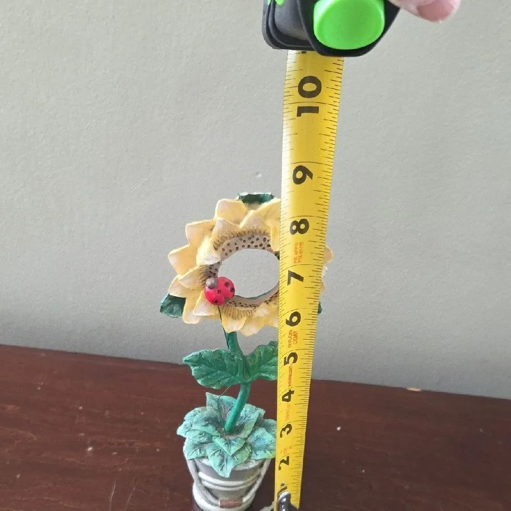 Sunflower Decor with Ladybug Accent
